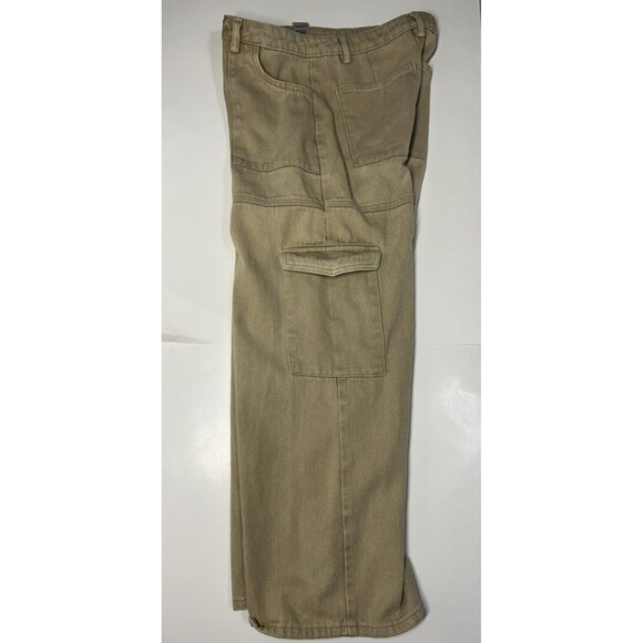 Pacsun Cargo Pants Womens Size Small 29x27 Wide Leg Baggy Taupe Skater Y2K - Picture 7 of 8